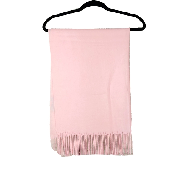 NWT Sage Designs Luxurious Pink Blush Pasmina Fringe Wrap Scarf - Picture 6 of 7